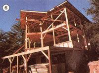 
[6] The spare simplicity of the Merkel house's post-and-beam frame.
